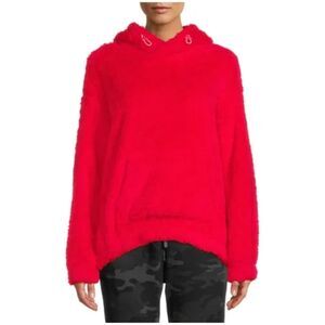 NEW RED Fleece Pullover Ladies Athletic Works Sherpa Pullover Athletic M(8-10)